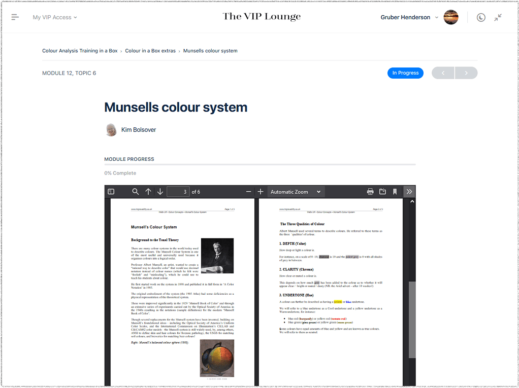 colour analysis course upgrades - new online training manuals