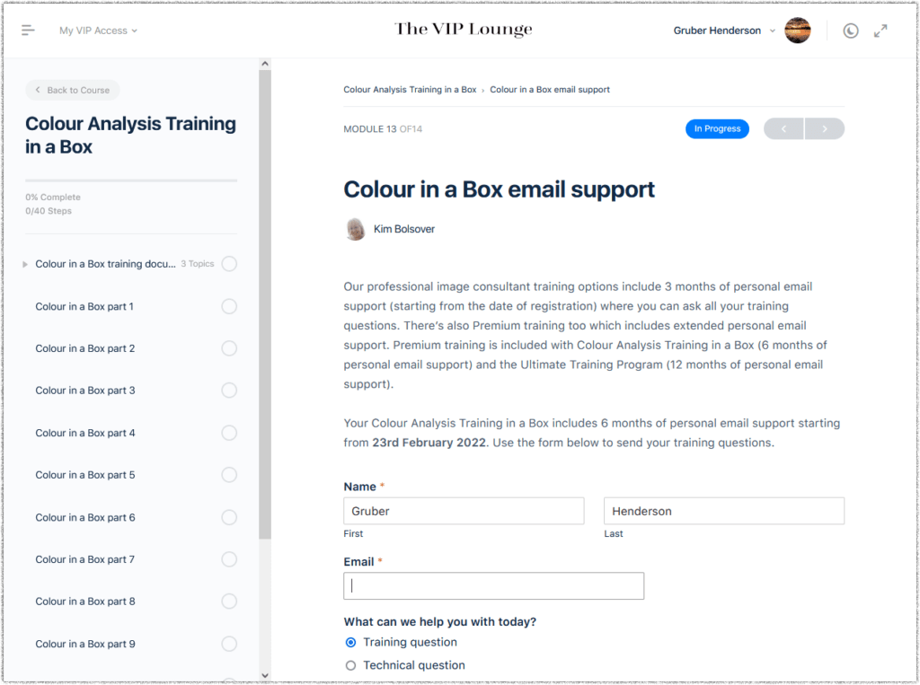 personal email support