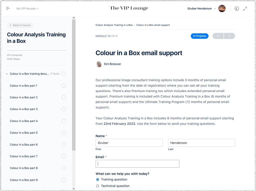 personal email support