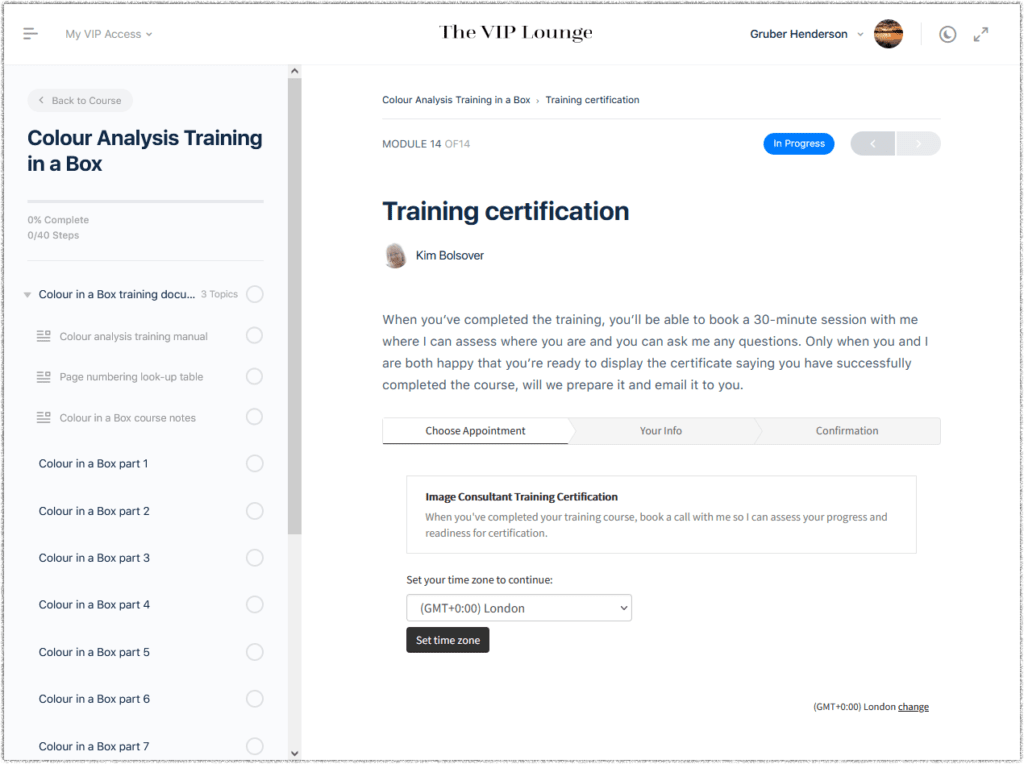 training certification