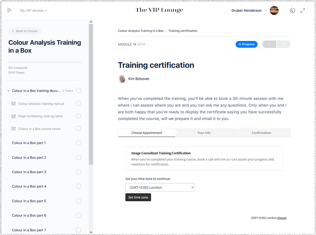 training certification